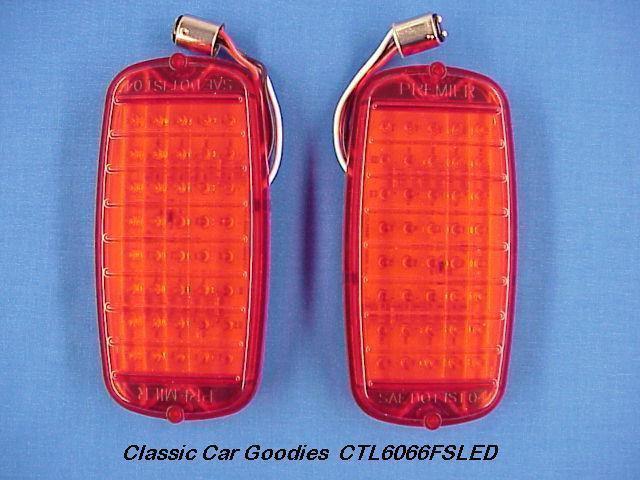 1960-1963 chevy truck led tail light inserts (2) 1961 1962 fleetside