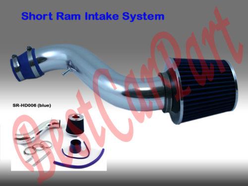 Bcp blue 90-93 accord all 2.2l l4 short ram air intake induction kit + filter