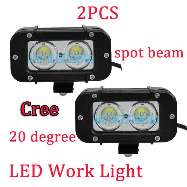 2pc 20w cree led work light bar driving spot lamp offroad truck boat jeep pickup