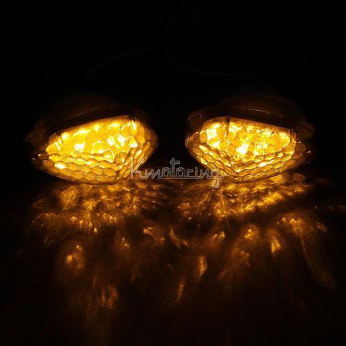 Flush mount turn signals amber light for honda cbr 600rr 1000rr 900 cbr954 yep