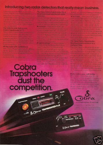 1985 cobra trapshooter radar detectors original ad 