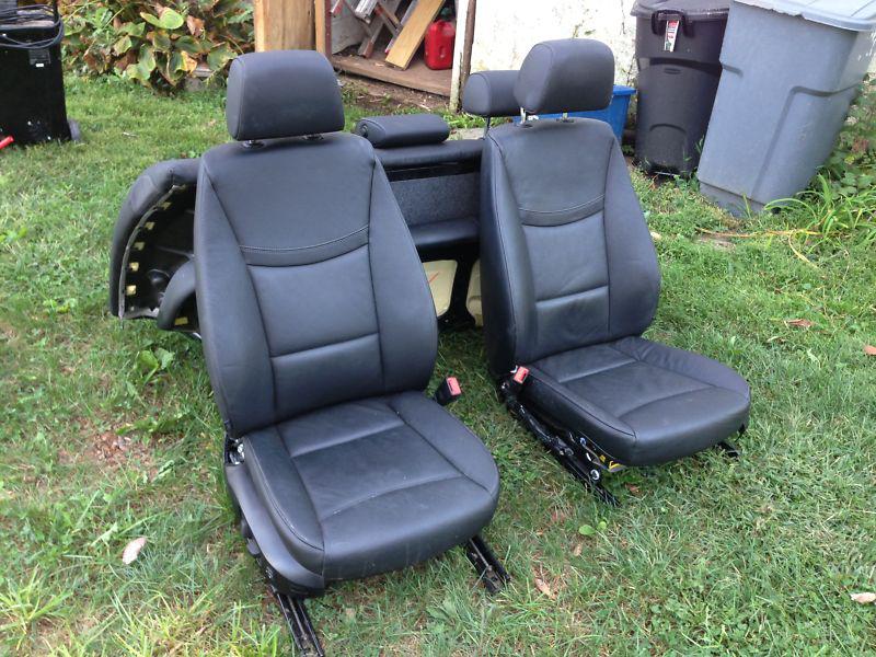 2007-2011 bmw 3 series black leather seats. full set