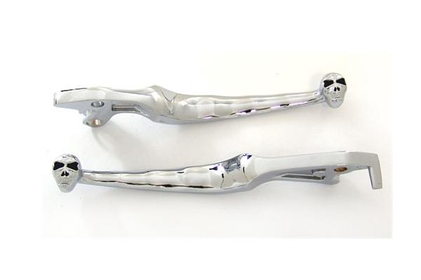 Chrome clutch + brake skull hand levers for 2005-2009 suzuki boulevard c90