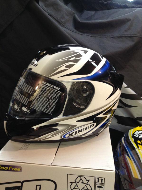 Xpeed xp509 speed blue white black  full face helmet dot snell small