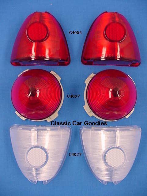 1953 chevy tail light lenses kit includes back up's!!!