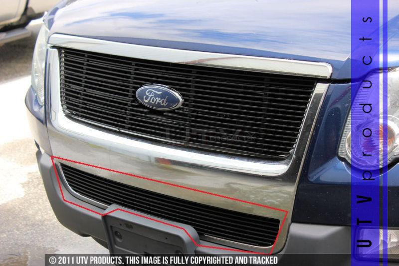 2006 - 2010 ford explorer 1pc black bumper billet grille kit xlt limited