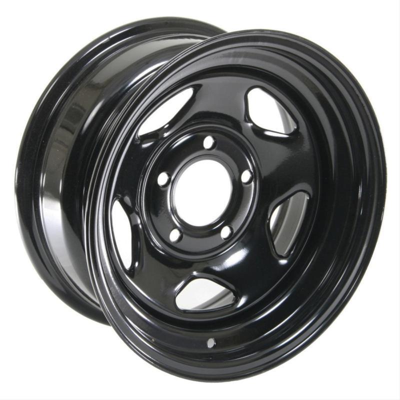 Cragar wheel v-5 steel black 15" x 7" 5 x 4.5" bolt circle 3.75" backspace each