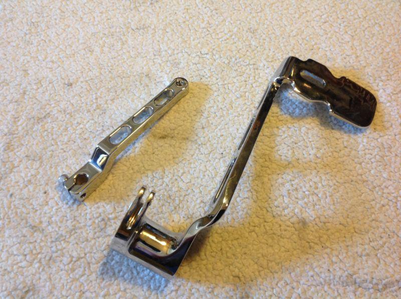 Harley davidson fitment 11" billet alum brake pedal and shifter  - nice!!!!!!!'