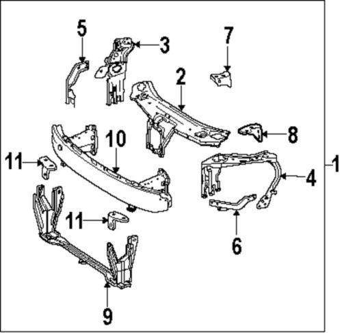 Mercedes-benz-mb oem 2216200291 radiator support-mount frame