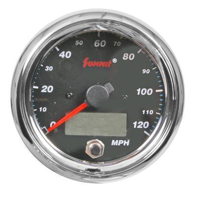 Summit racing speedometer 0-120 mph 3 1/2" dia electrical g28187-10