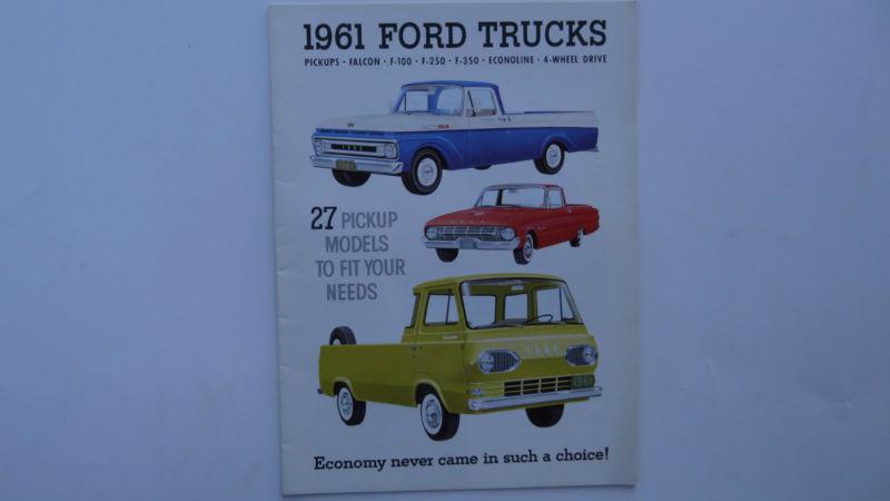 1961 ford trucks -  original sales brochure 