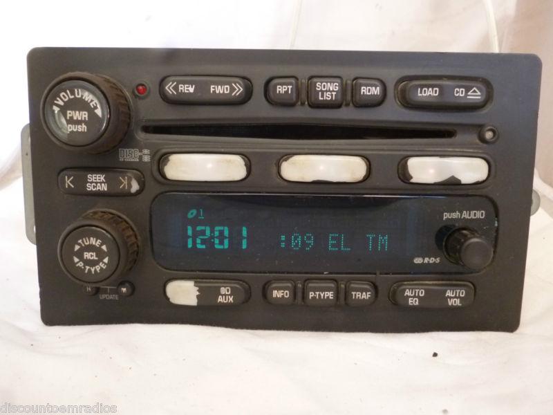 03-06 chevrolet gmc cadillac radio 6 disc cd player 15184935 oem *