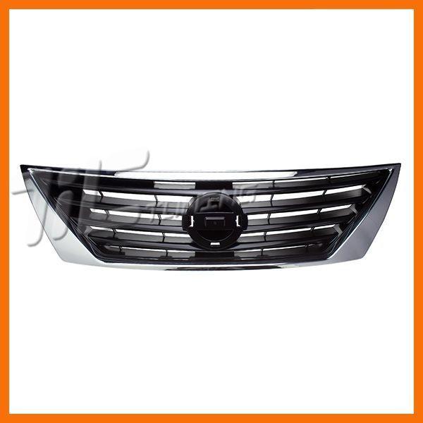 2012 nissan versa sl sedan front grille dark gray ni1200247 new chrome surround