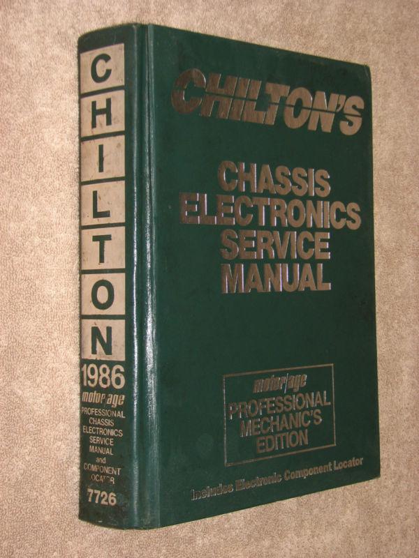 1986 chilton's chassis electronics service manual component locator 7726 dom+imp