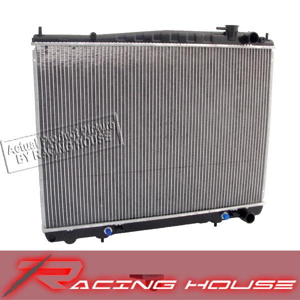 1996-00 nissan pathfinder v6 3.3l vq33de a/t auto cooling radiator assembly set