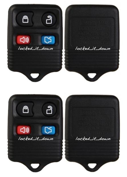 Two new 4 button ford mercury lincoln case and pad keyless entry remote fob