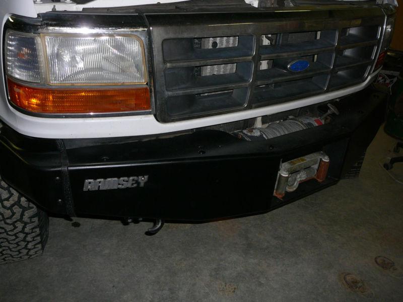 Ramsey 8k winch n bumper bronco  f150 ford 95 96 94 93 92 wench warn superwinch