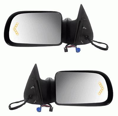 Power heated side view door mirror w/signal pair set driver passenger left+right