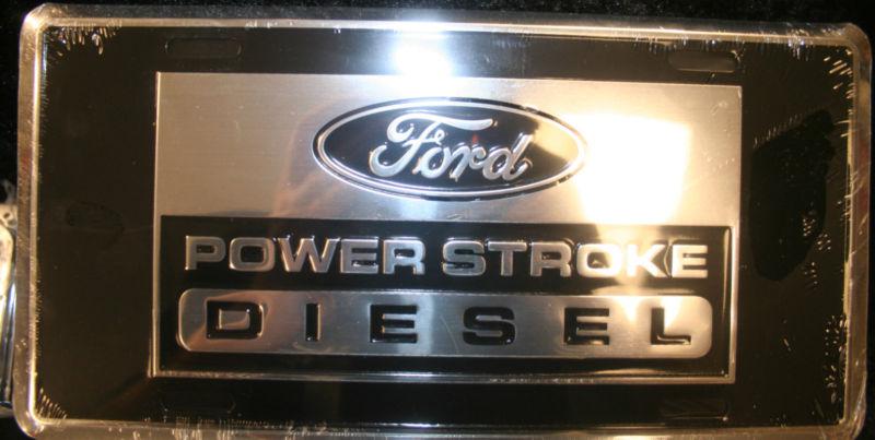 Ford powerstroke diesel truck emblem license plate tag power stroke sign frame