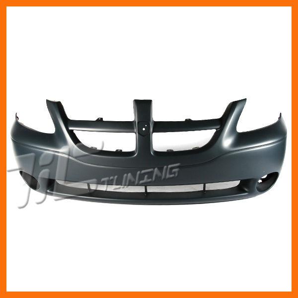 01-04 dodge caravan es/sport primed front bumper cover w/fog lamp hole 02 03