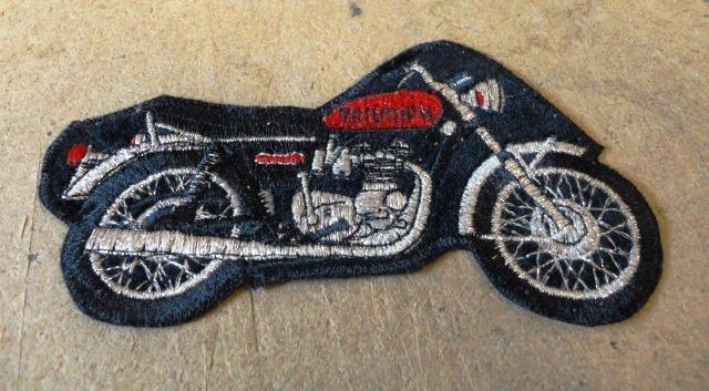 Vinatge triumph motorcyle embroidered sew on patch