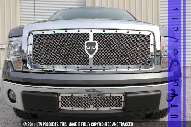 2013 ford f150 upper & bumper gtg design studded mesh grille replacement f150 