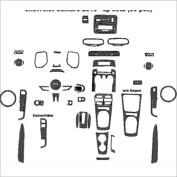 Chevrolet camaro 2009 2010 2011 2012 2013 dash trim kit