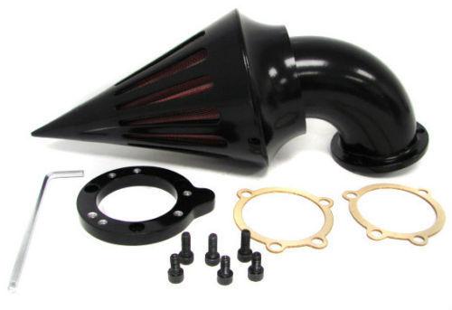 Black spike air cleaner carb cover intake filter fits harley cv s&s carburetors