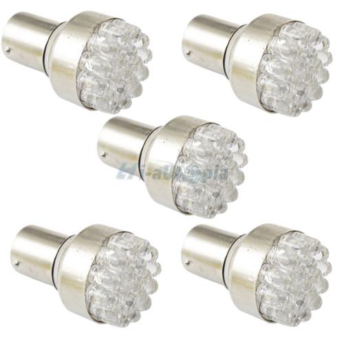 5 pcs car lamp 19-led light turn tail brake turn signal bulbs 1156 382 ba15s 12v