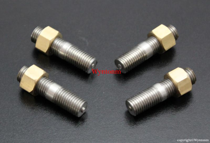 (4) m10 x 1.25  stainless steel stud + (4) brass nut turbo header 