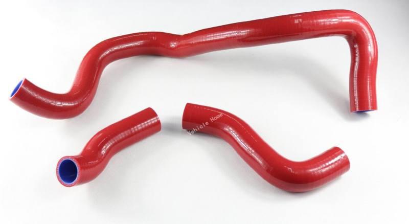 3pcs red silicone radiator coolant hose kit for vw jetta golf mk4 1.8 t tubro