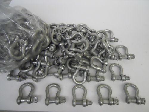100 shackles 1/2" galvanized screw pin for anchor ~new~
