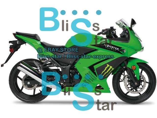 Injection fairing bodywork + tank kit set fit ninja ex250 250r 2008-2012 e47 w8