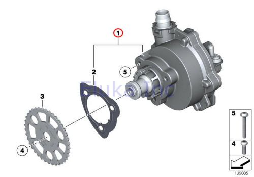 Bmw genuine vacuum pump vacuum pump with gasket for brake booster e60n e70 e82 e