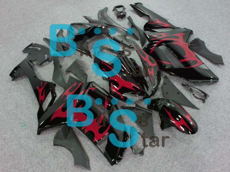 Kawasaki zx6r zx-6r 636 2007-2008 racing fairing 35 w8