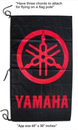 New yamaha vertical black red flag banner sign 3x5 feet atv yfz yzf fjr xt250