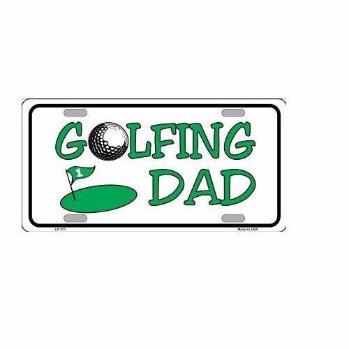 Golfing dad golf design novelty license plate tag sign