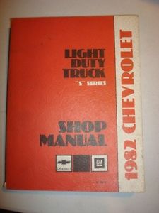 1982 chevrolet truck light duty truck repair dealer service manual &#034;s&#034; series