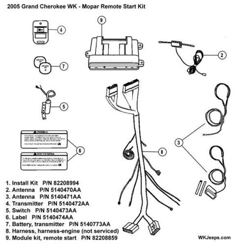 Jeep grand cherokee mopar remote start kit