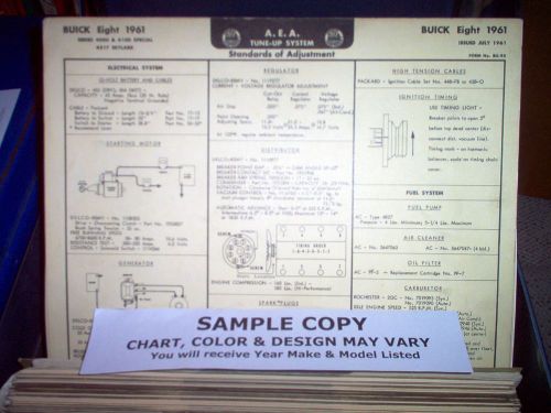 1966 plymouth valiant &amp; barracuda six series models aea tune up chart