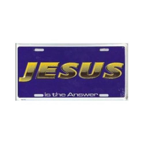 Jesus is the answer license plate