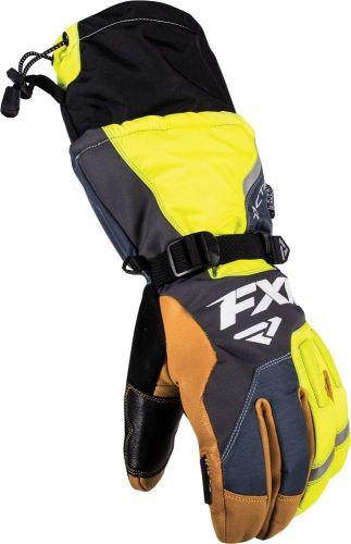 Fxr tactic 2016 air snow gloves charcoal/gray/hi-vis