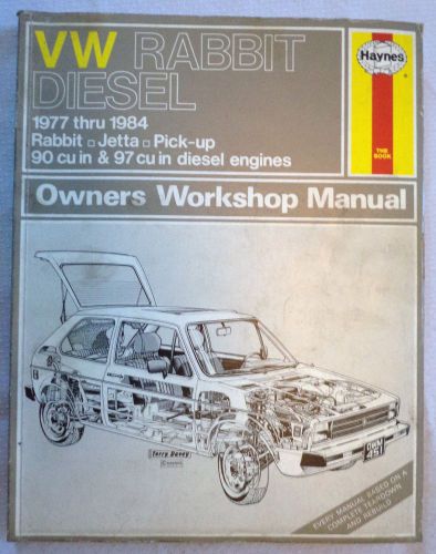 Good condition~haynes 96020 book manual ~vw diesel rabbit jetta pickup 1977- 84