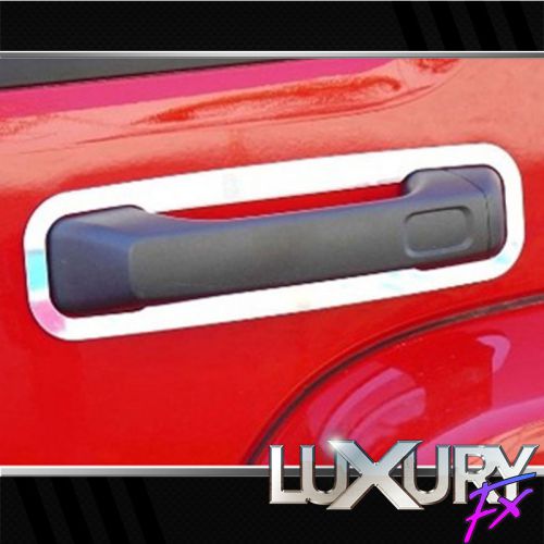 4pc. luxury fx stainless steel door handle surround trim for 2006-2009 hummer h3