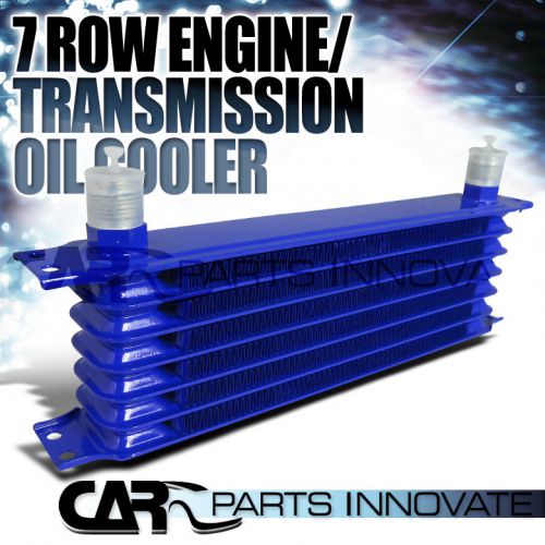 7 row 10an blue aluminum car truck engine/transmission racing oil cooler