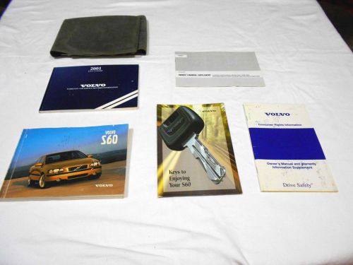 2001 volvo s60 owner manual 5/pc.set &amp; gray volvo tri-fold factory case oem..