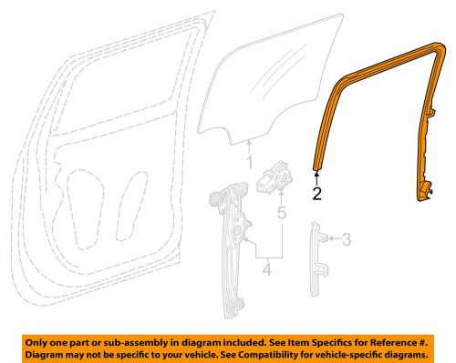 Gm oem glass-rear door-run weather strip left 23240827