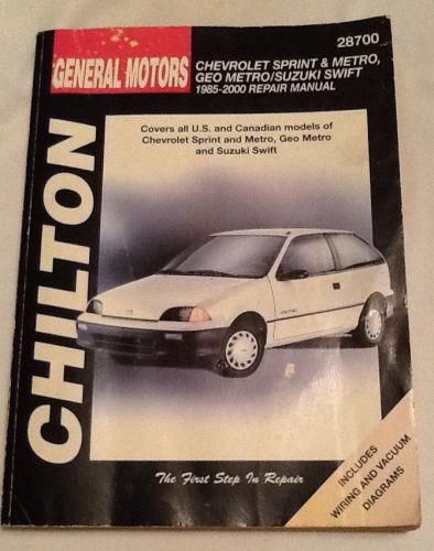 Chilton repair manual 28700 chevy sprint metro geo metro suzuki swift 1985-2000