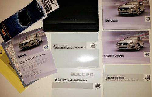 2011 volvo s60 owners manual set with case, quick start guide