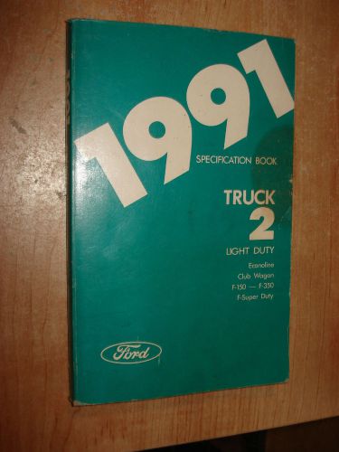 1991 ford truck specifications manual original book f150 f250 super duty &amp; more